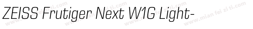 ZEISS Frutiger Next W1G Light字体转换